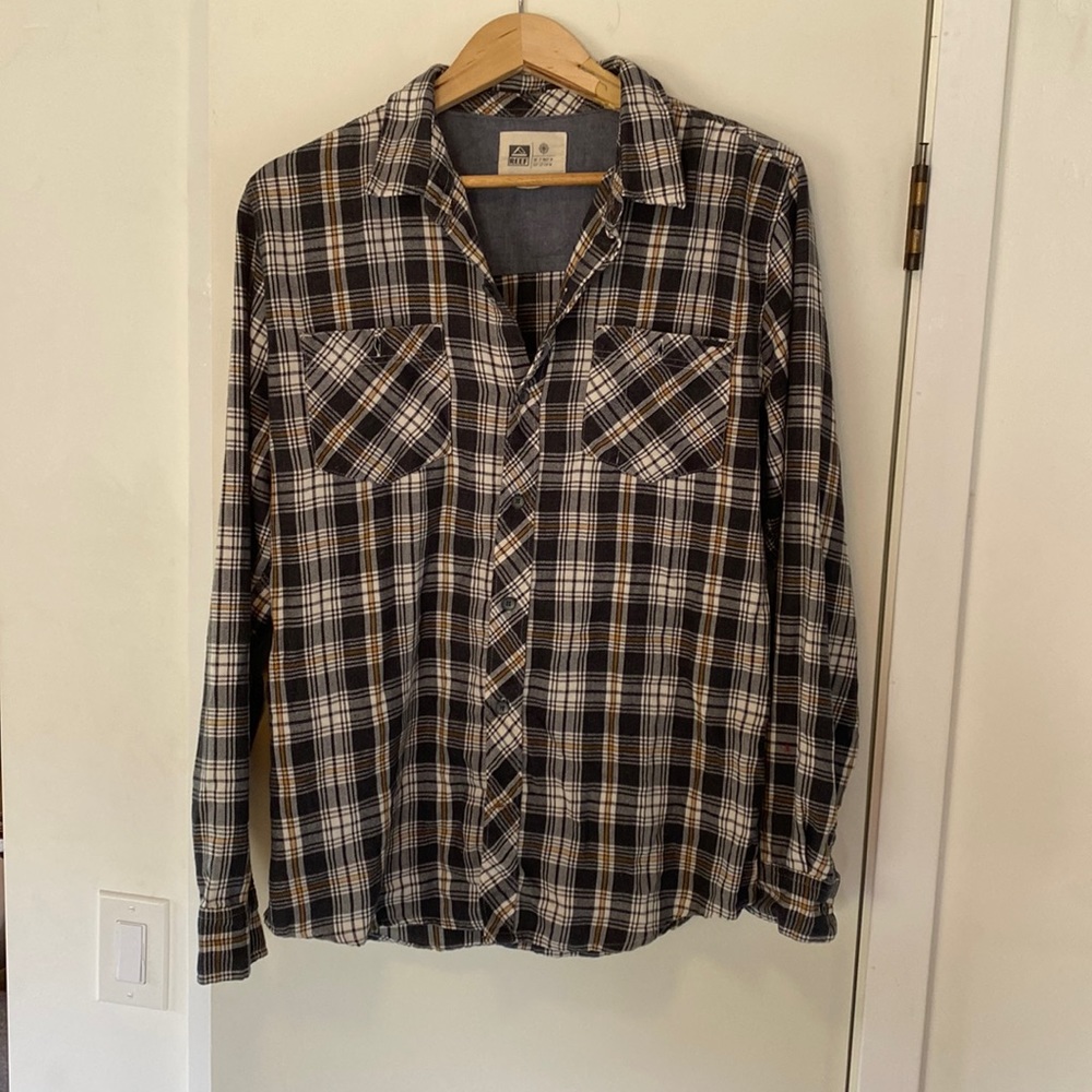 Unisex Reef plaid button down